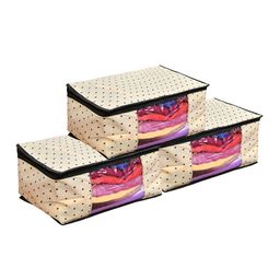 Home Fresh Cream-Colored & Black 3 Pcs Dot Printed Multi-Utility Organisers-image-13