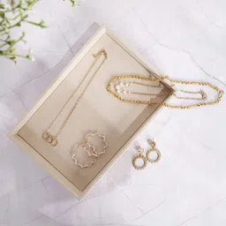 La Trove Cream-Coloured Wardrobe Luxury Plain Jewellery Organiser-image-55