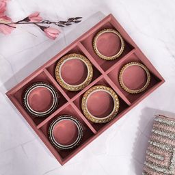 La Trove Pink R Wardrobe Luxury 6 Grids Jewellery Organiser-22