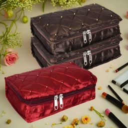 Kuber Industries Red 3 Pieces Reusable Jewellery Organisers-88