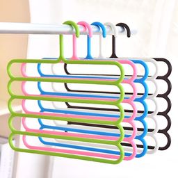 URBANFIX Blue 5 Pieces Reusable Multi-Utility 5 Layers Clothes Bar Hanger-13