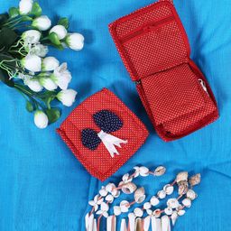 Kuber Industries Red 2 Pieces Printed Jewellery Organisers-image-31