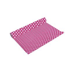 Kuber Industries Pink Polka Dot Printed Skid Resistant Shelf Liner-35