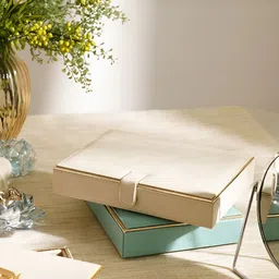 Pure Home and Living Cream Rectangular Shaped Jewellery Box-image-69