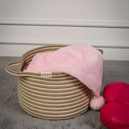 ANWYN Brown Self Design Heat Resistant Cotton Jute Laundry Bag-17