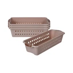 Kuber Industries Peach-Coloured 4 Pieces Multi-Utility Organisers-22