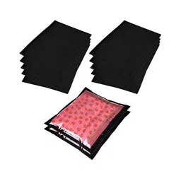 Kuber Industries Black 12 Pieces Reusable Saree Organisers With Zip Closure-58