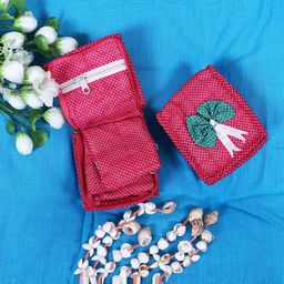 Kuber Industries Pink 2 Pieces Printed Jewellery Organisers-image-33