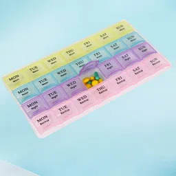 YouBella Pink & Purple Printed Portable Medicine Pill Reminder Organiser-25