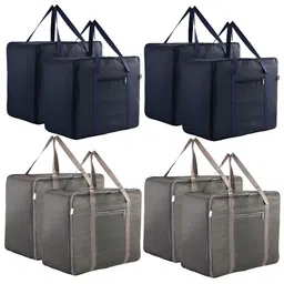 Kuber Industries Navy Blue Set of 6 Water Resistant Drawer Organiser Organisers-11