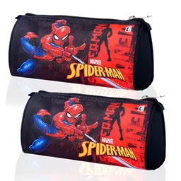 Kuber Industries Kids Pack Of 2 Marvel Spider-Man Printed Pencil Pouches-99