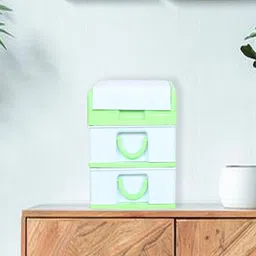 Kuber Industries Green Cabinet Storage  Organisers-42