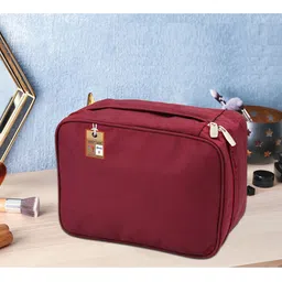 atorakushon Maroon Solid Vanity Organizer-48