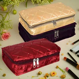 Kuber Industries Brown & Beige 3 Pieces Jewellery Organisers-image-71