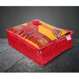 atorakushon Set Of 4 Solid Saree Cloth Storage Organizer Bag-57