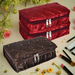 Kuber Industries Red 3 Pieces Reusable Jewellery Organisers-89