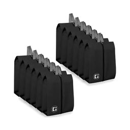 Kuber Industries Black 12 Pieces Shoes Organisers-36