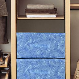 Kuber Industries 2 Pcs Blue Abstract Printed Non-Woven Drawer Organisers-image-6