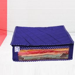 atorakushon 7-Pcs Blue Reusable Saree Wardrobe Organisers-16