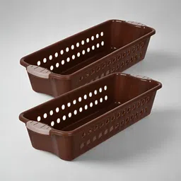 Kuber Industries Brown 2 Pcs Vegetables-Stationery Drawer Organisers-27