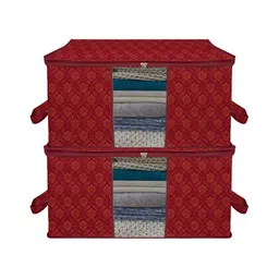 Kuber Industries Maroon 2 Pieces Printed Water Resistant Multi-Utility Organisers-51