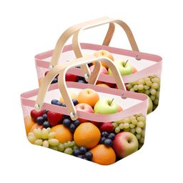 UMAI Pink & Brown 2 Pieces Textured Metal Multi-Utility Organisers-18