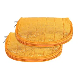 Kuber Industries Yellow 2 Pcs Jacquard Jewellery Organisers-24