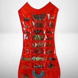 atorakushon Red   Solid Jewellery Makeup Bag Storage Organiser-24