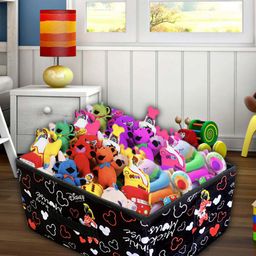 Kuber Industries Black 2-Pieces Disney Printed Foldable Storage Box-32