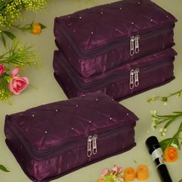 Kuber Industries Purple 3 Pieces Self Design Reusable Jewellery Organisers-image-70