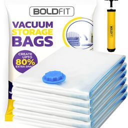 BOLDFIT Transparent 6 Pieces Regular Vacuum Bag Organisers-10