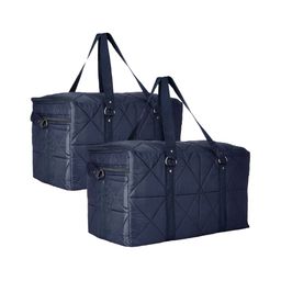 Kuber Industries Navy Blue 2 Pcs Reusable Handbag Organisers-13