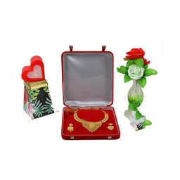 atorakushon Red 2-Pieces Necklace Box Jewellery Organisers-4