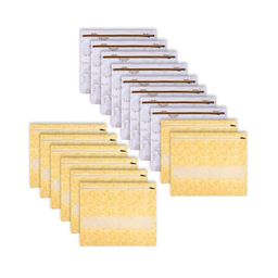 Kuber Industries White & Yellow 16 Pieces  Reusable Saree Organisers-6