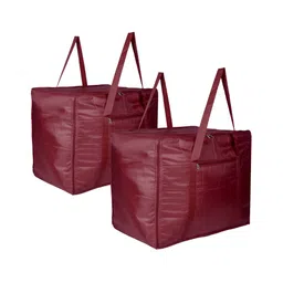Kuber Industries Maroon 2 Pcs Reusable Organisers-55