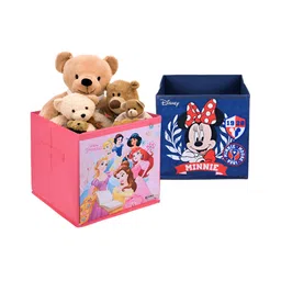 Kuber Industries Pink & Navy Blue 2 Pcs Disney Printed Multi-Utility Organisers 33 Ltr-51