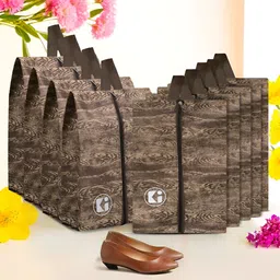 Kuber Industries Brown 9 Pieces Printed Multi-Utility Organisers-94