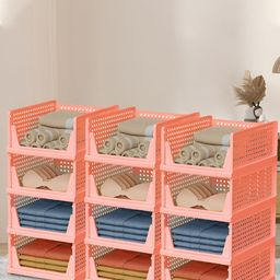 Kuber Industries Pink 12 Pieces Regular Desk Organiser-image-56