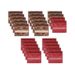 Kuber Industries Brown 24 Pieces  Reusable Saree Cloth Organisers-7