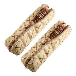 Kuber Industries Cream Colored 2 Pieces Self Design Single Rod Bangle Box-24