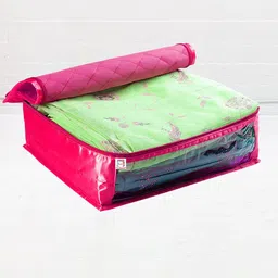 atorakushon 2-Pcs Pink Reusable Saree Wardrobe Organisers-image-77