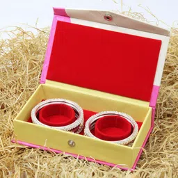 atorakushon Pink 6-Pieces Colourblocked Bangle Storage Jewellery Organizer Boxes-32