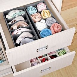 HOUSE OF QUIRK Set of 4 Foldable Drawer Organizer-12