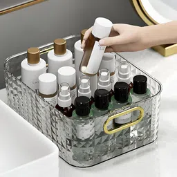 Kuber Industries Transparent Checked Bathroom Multi-Utility Organisers-image-30