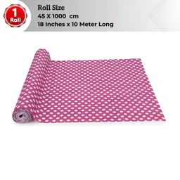 Dakshya Industries Pink & White Printed Water Resistant Shelf Liner Organiser-image-49