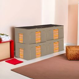 Kuber Industries Brown 4 Pieces Regular Drawer Organisers-98