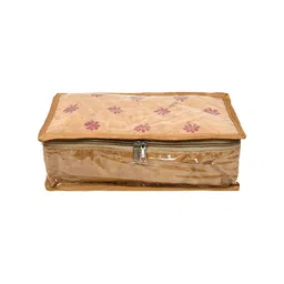Kuber Industries Beige Embroidered Detachable Jewellery Organiser-96