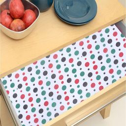 Kuber Industries White 2-Pieces Printed EVA BPA Free Shelf Liner-19