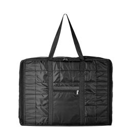 Kuber Industries Black Moisture Proof Storage Bag With Zipper Closure And Handle-23