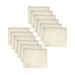 Kuber Industries Cream 12 Pieces Reusable Saree Organisers With Zip Closure-44
